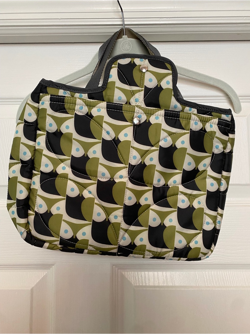Orla Kiely little owl quilted reversible mini messenger
